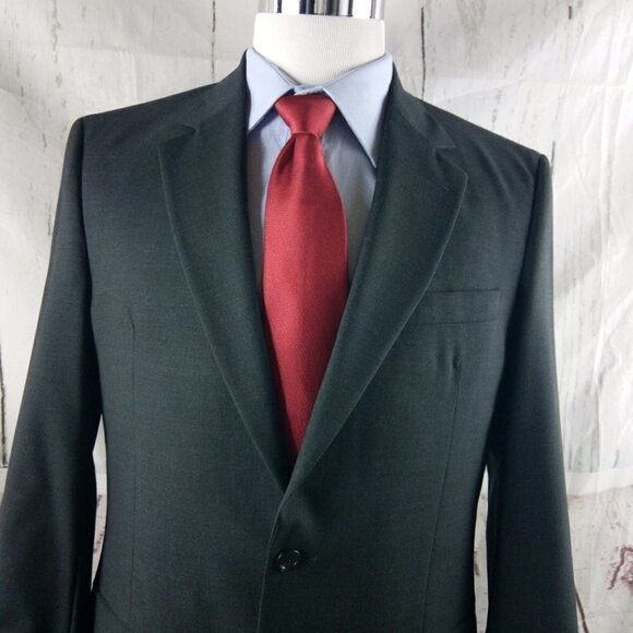 Jos A Bank 1905 40L Wool 2 Button Charcoal Gray Suit Blazer Sport Coat - Picture 2 of 10